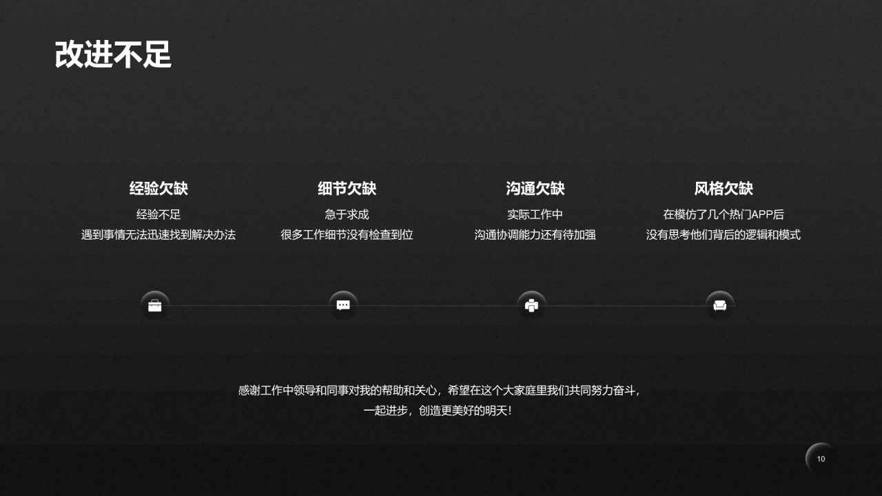 黑色简约互联网通讯述职报告PPT案例