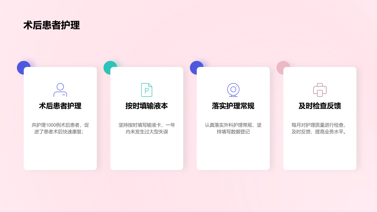 粉色创意医疗医学竞聘述职PPT案例