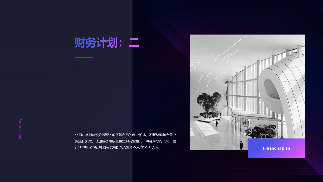 蓝色科技智能商业计划书PPT案例