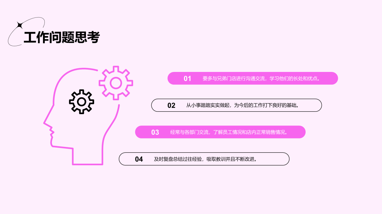 粉色3D服装店长月度总结PPT案例