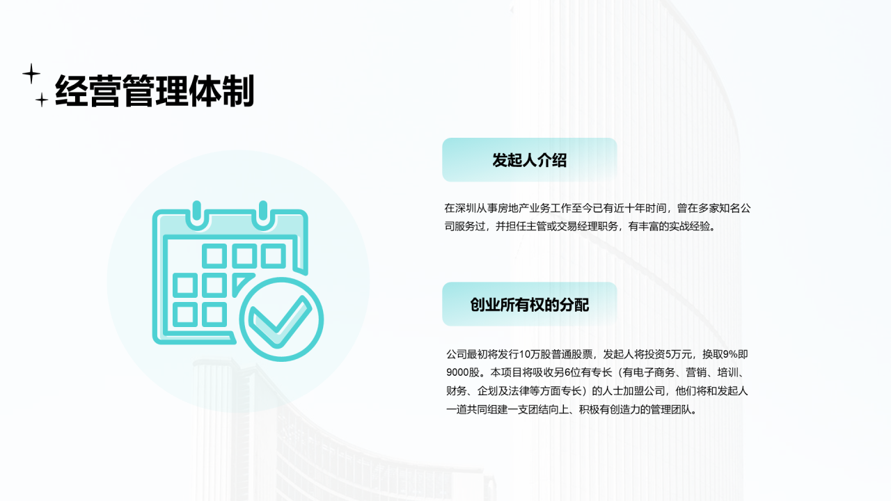 白色商务房地产商业计划书PPT案例