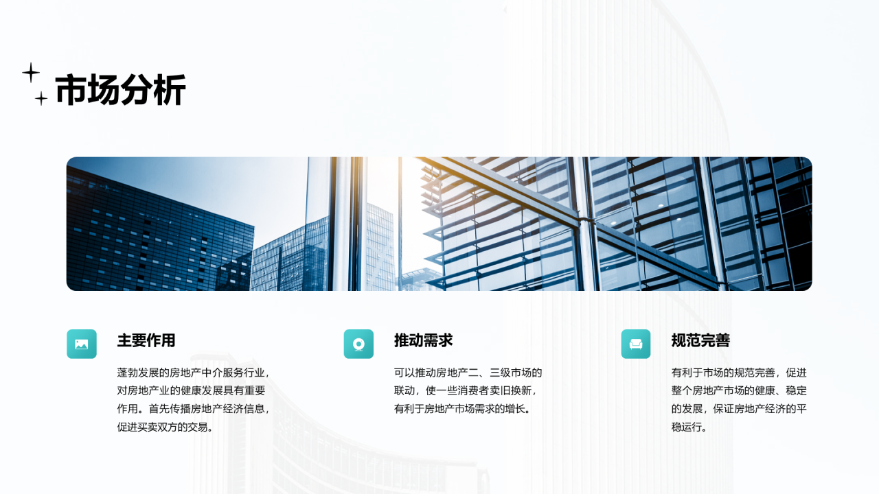 白色商务房地产商业计划书PPT案例