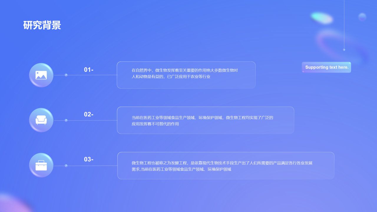 紫色创意医疗生物研究报告PPT案例