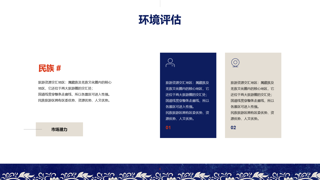 蓝色创意民族文化商业计划书PPT案例