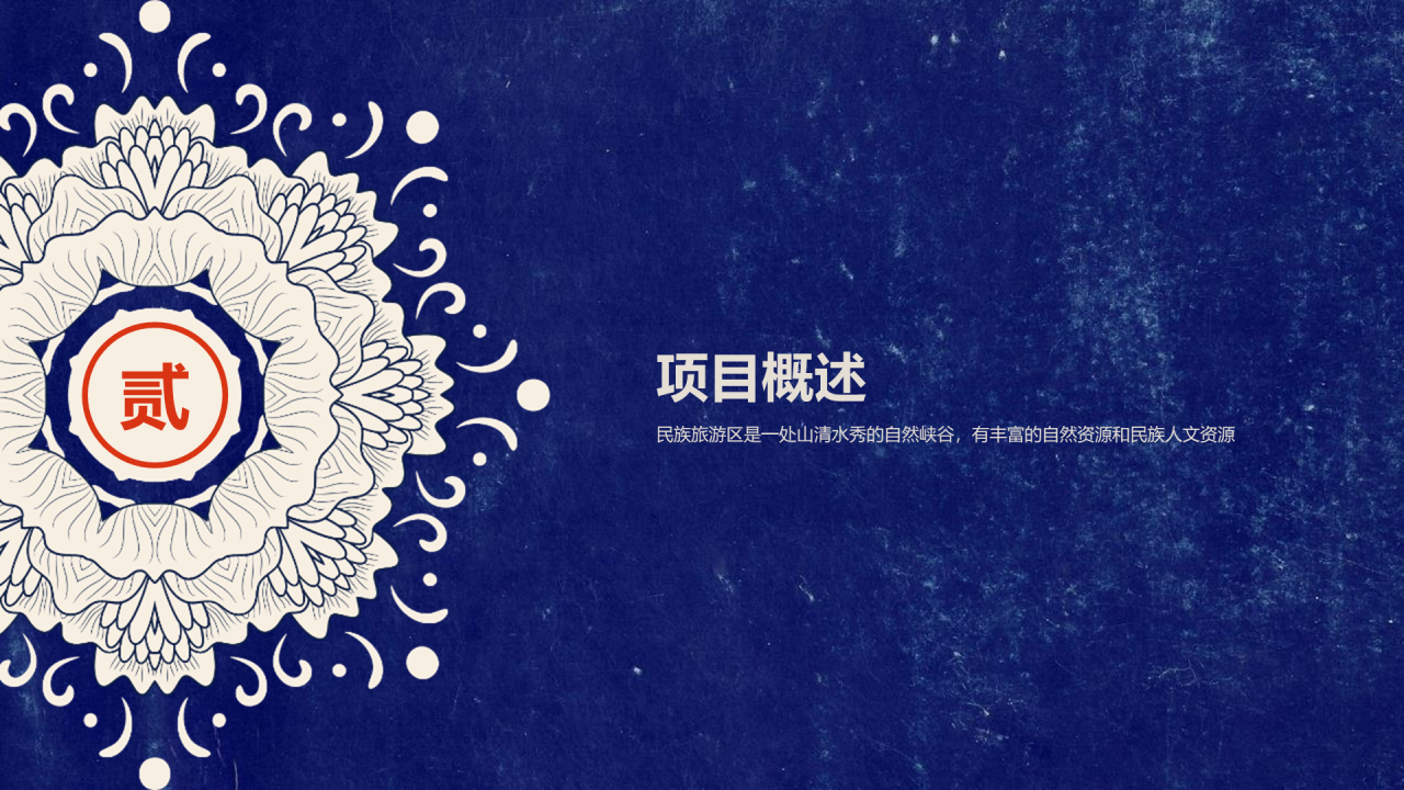 蓝色创意民族文化商业计划书PPT案例