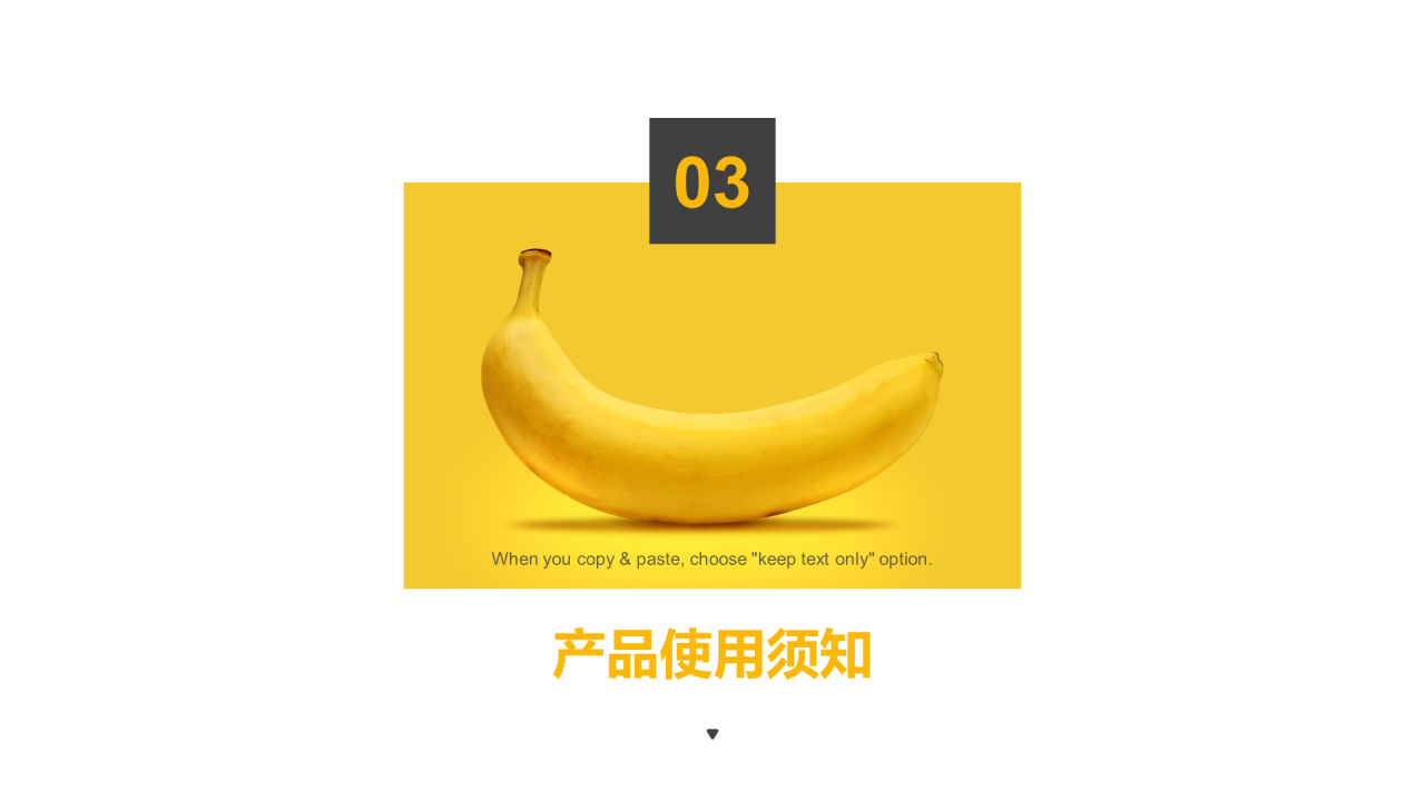 黄色创意食品健康产品手册PPT案例