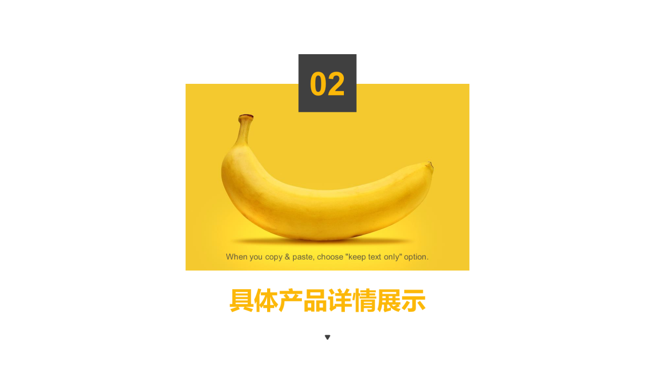 黄色创意食品健康产品手册PPT案例