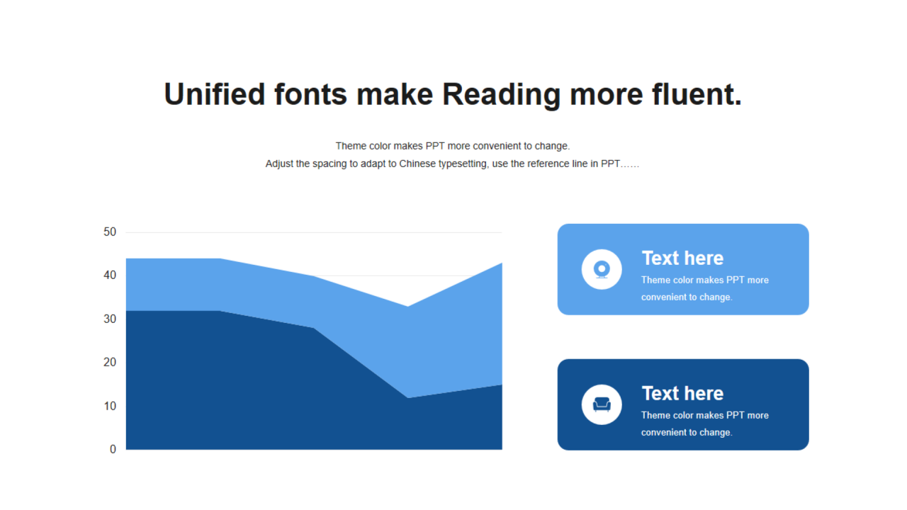 多色扁平PPT面积图