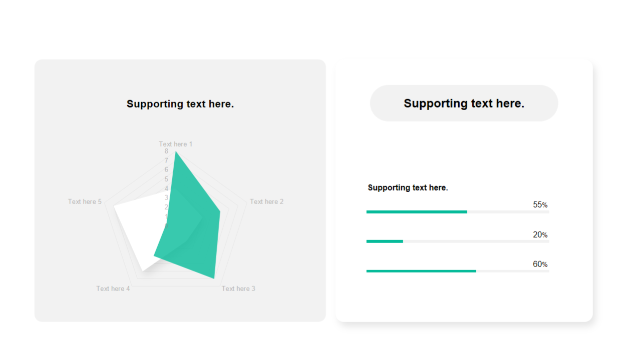 绿色阴影PPT组合图