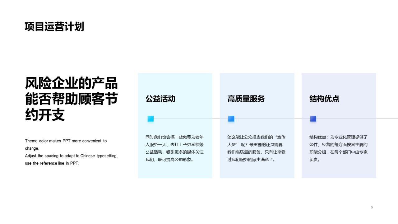 蓝色简约商务商业计划书PPT案例