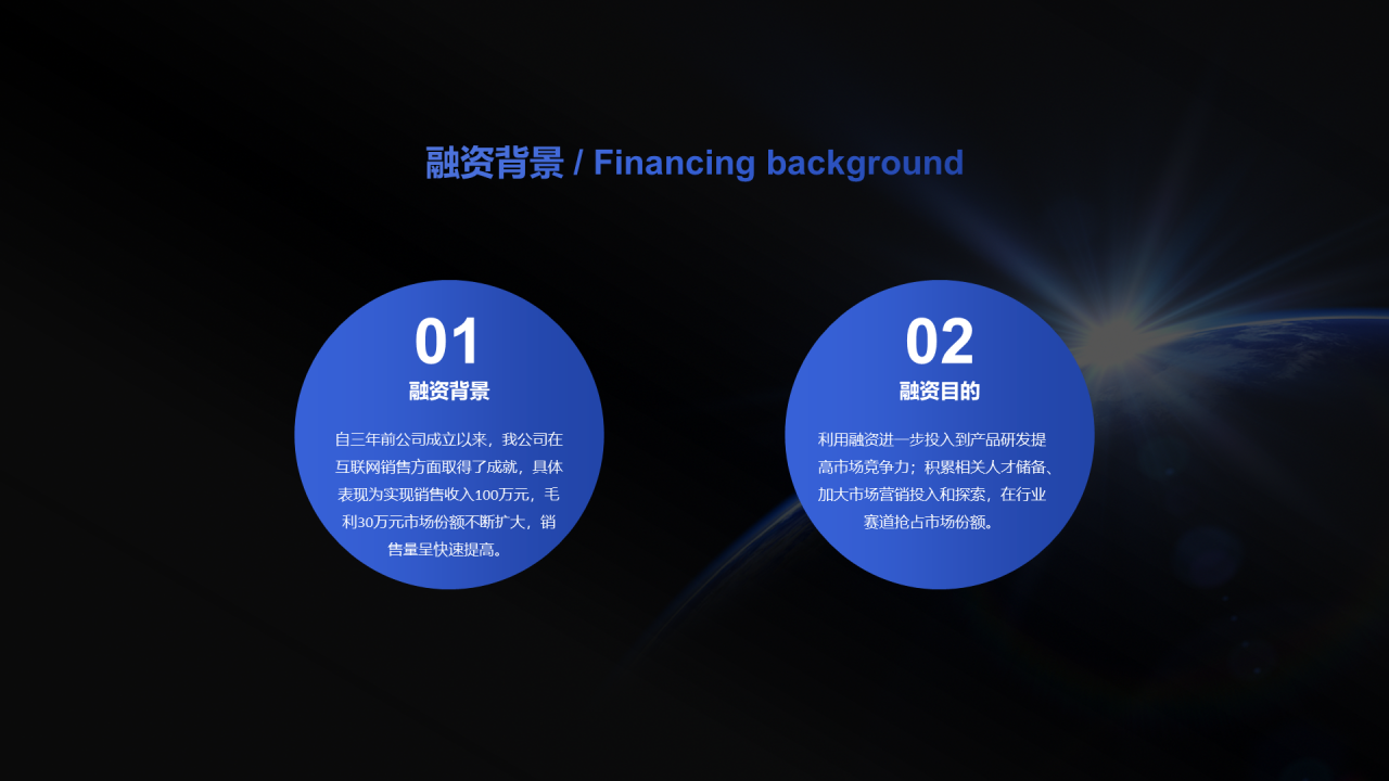 黑色简约商业融资计划书PPT文档下载