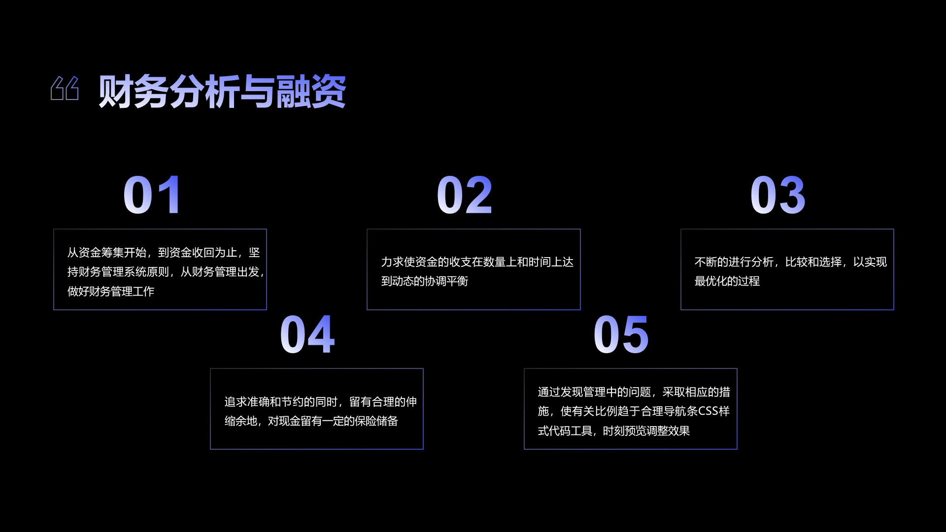 紫色立体发光方块科技公司商业融资计划书PPT案例