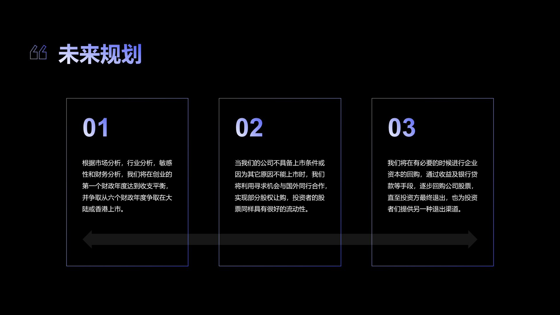 紫色立体发光方块科技公司商业融资计划书PPT案例