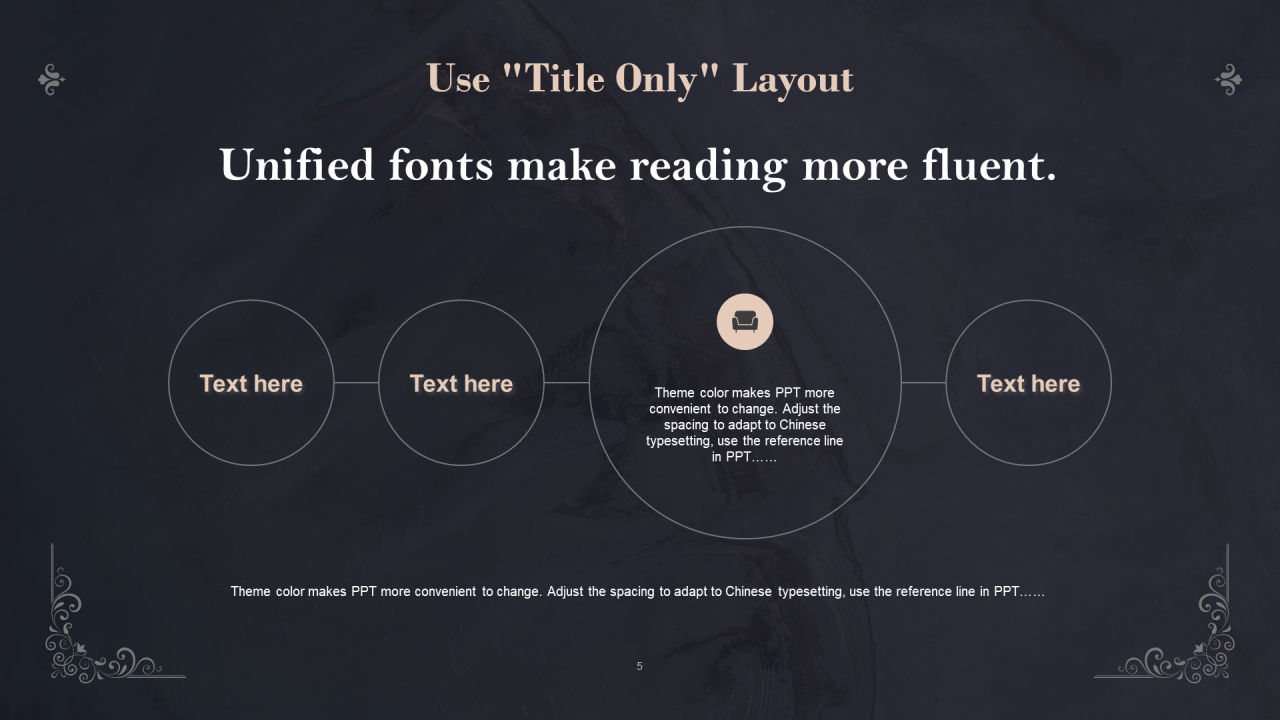 黑色欧式复古花纹产品PPT营销样式模板