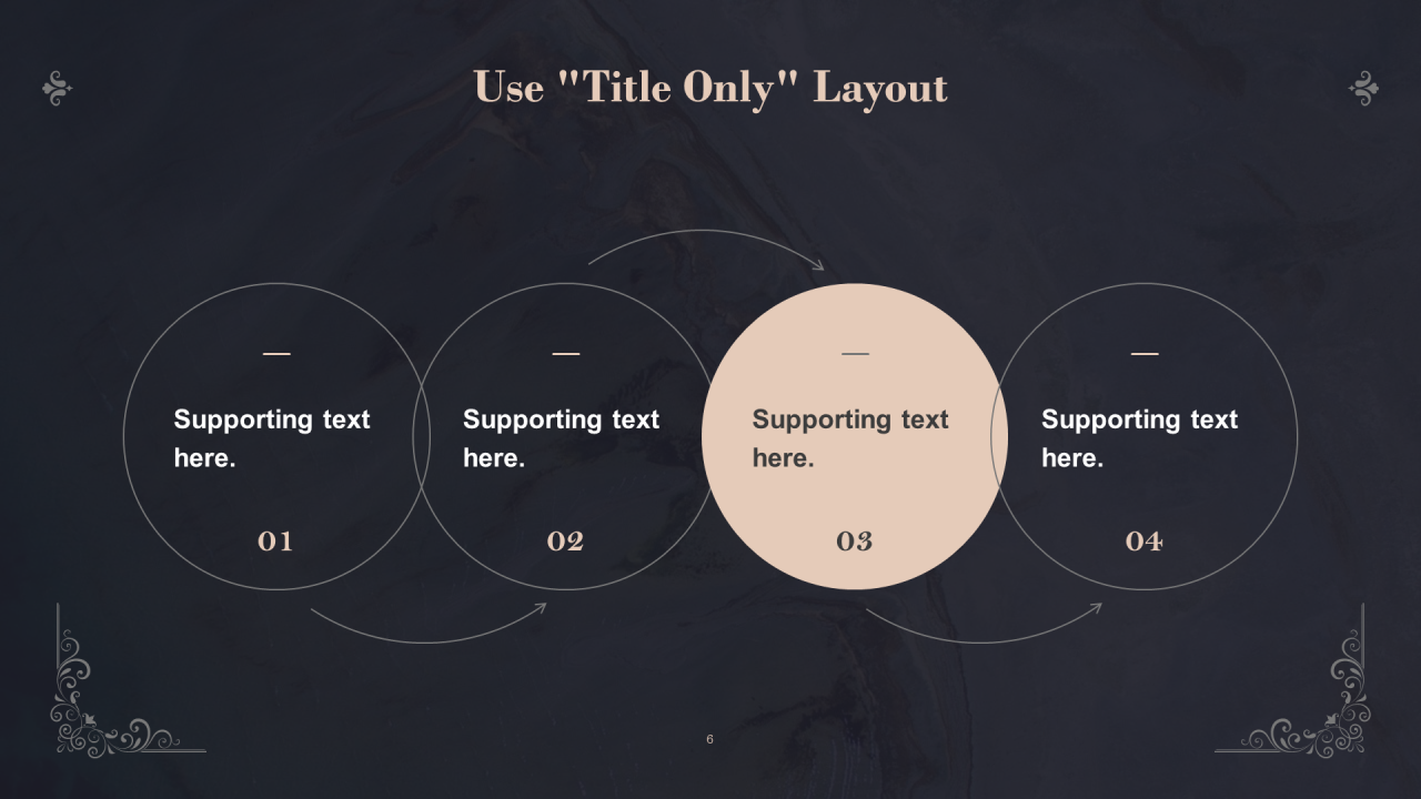 黑色欧式复古花纹产品PPT营销样式模板