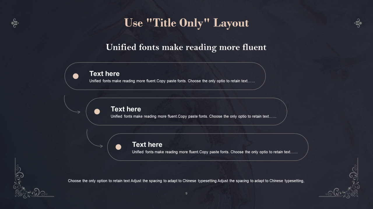 黑色欧式复古花纹产品PPT营销样式模板