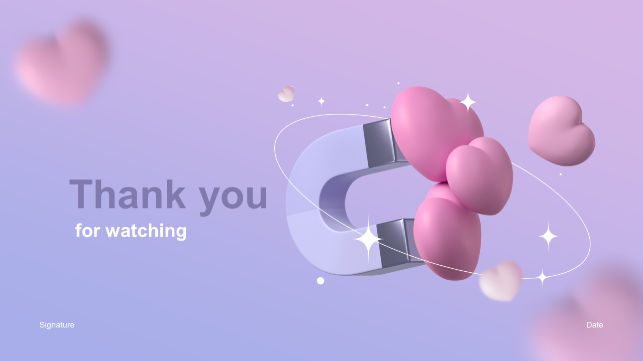 紫色创意3D情人节市场营销PPT案例