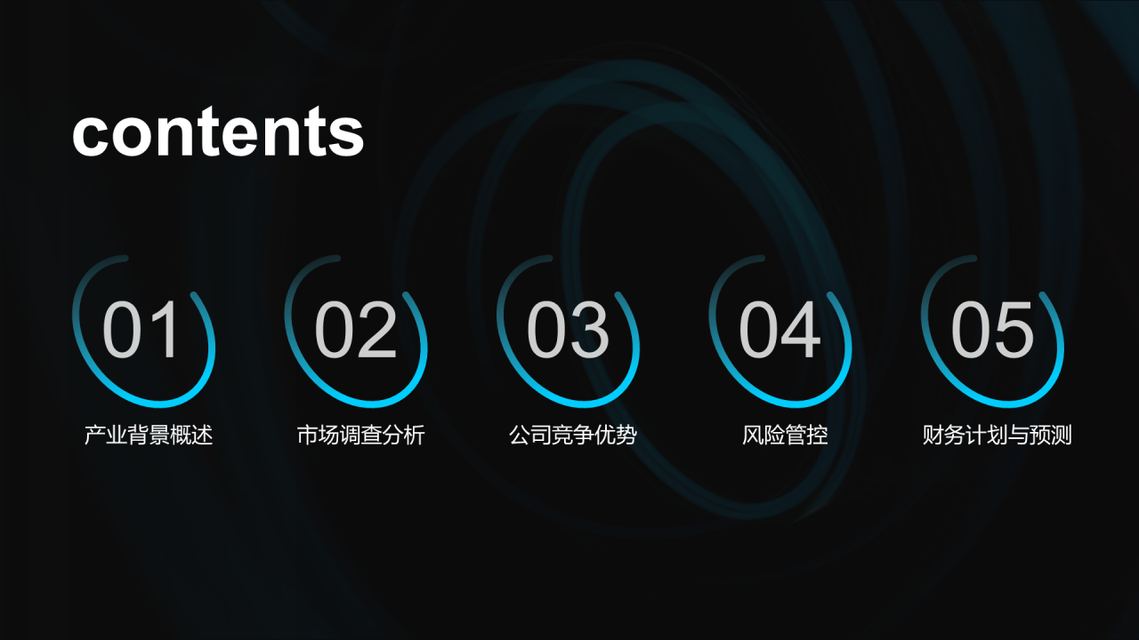 黑色科技商业计划书PPT案例