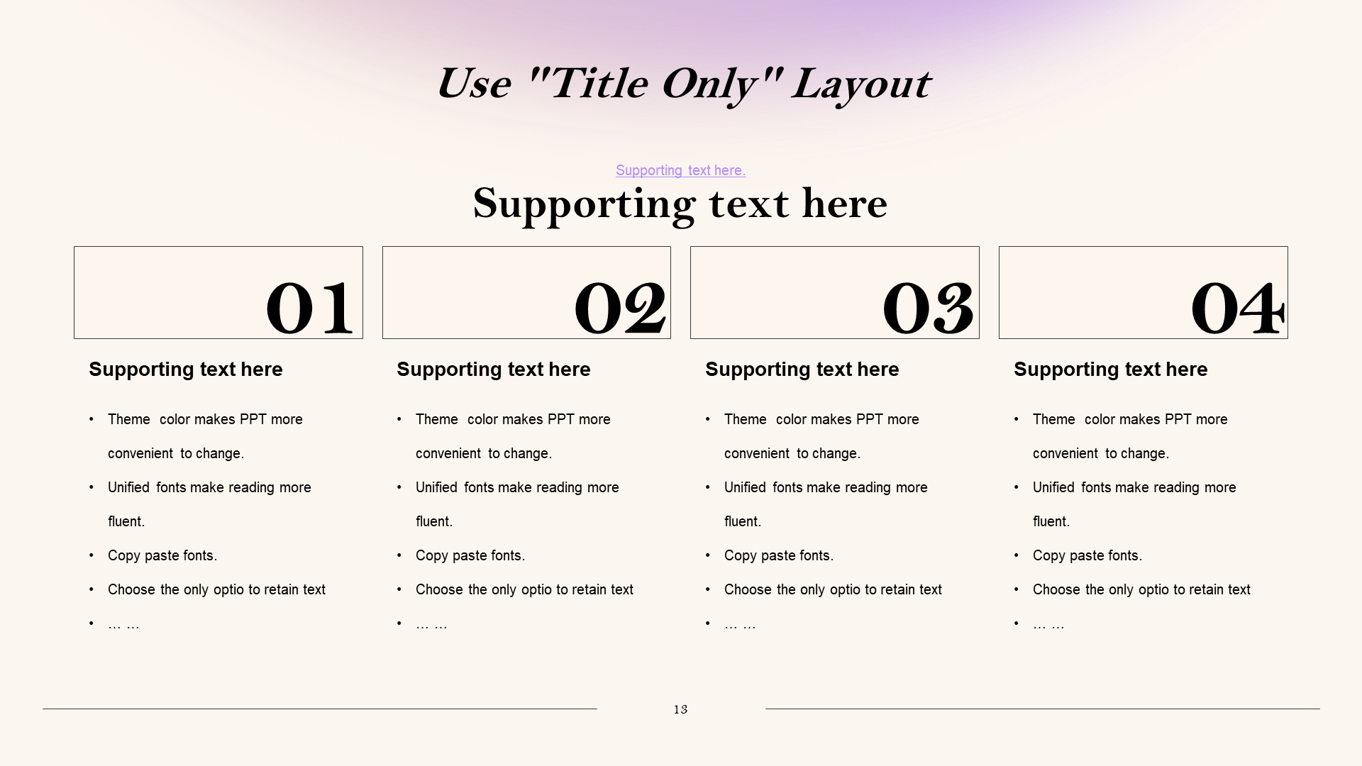 Original Gradual Change Simple Stroke Trend Work Plan Report PPT Work Report