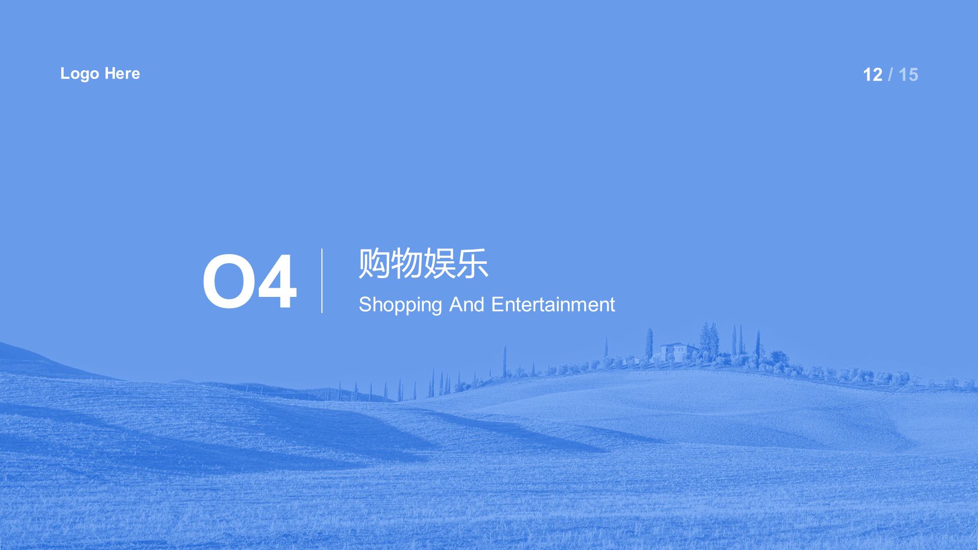 Blue Travel Paddy Field Natural Scenery Marketing Typical Marketing Case Analysis PPT Template
