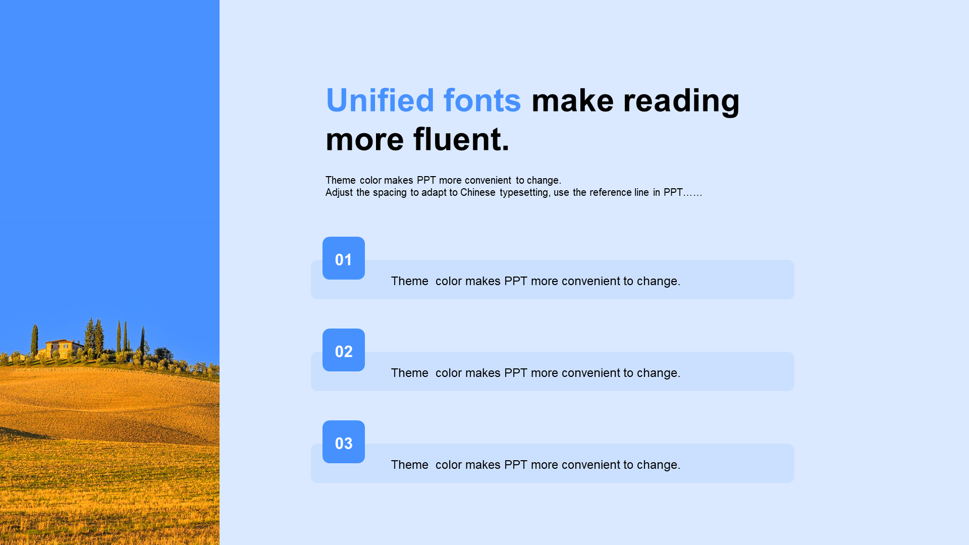 Blue Travel Paddy Field Natural Scenery Marketing Typical Marketing Case Analysis PPT Template