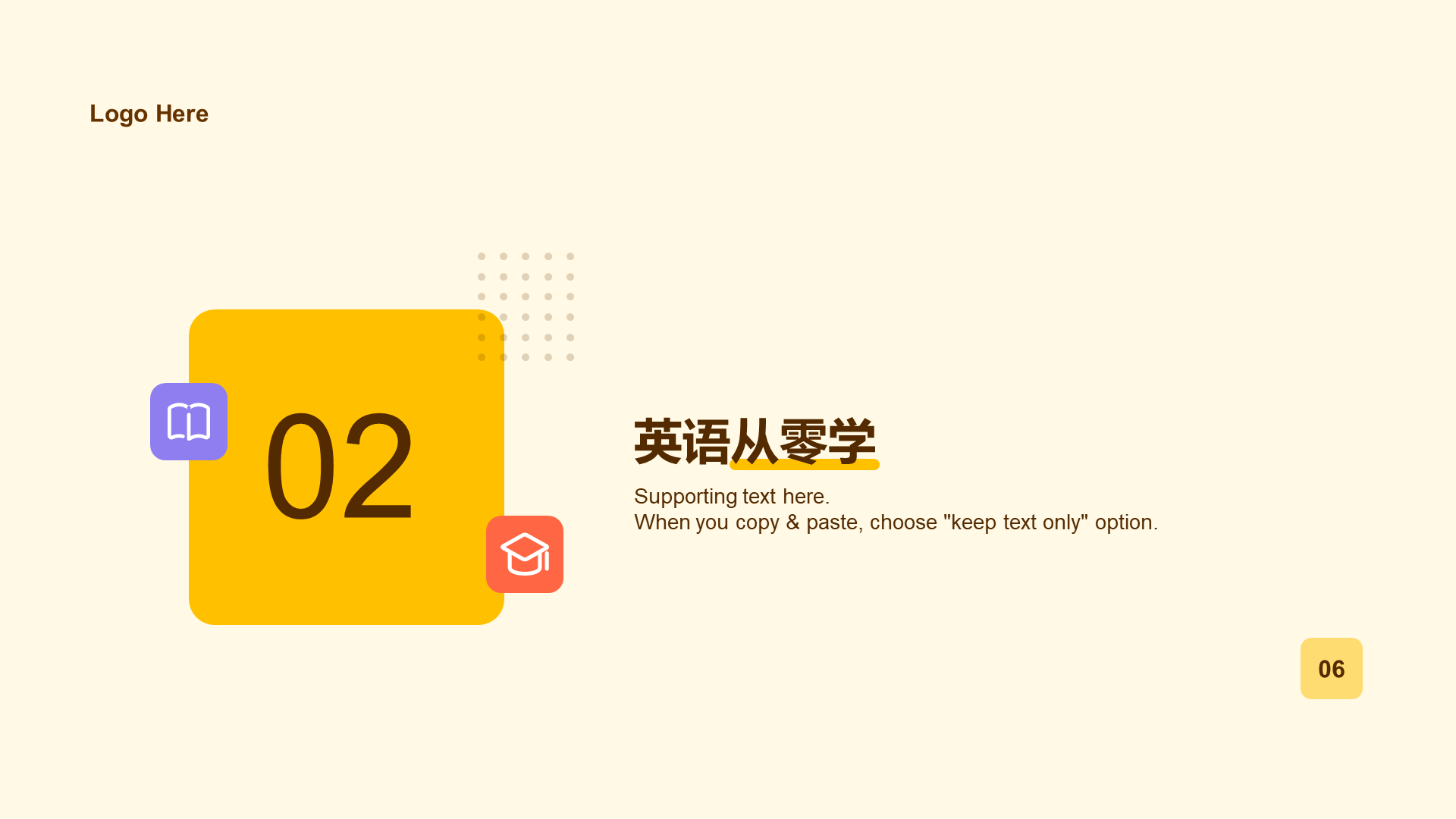 Yellow Business Style English Course Training Learning PPT Style