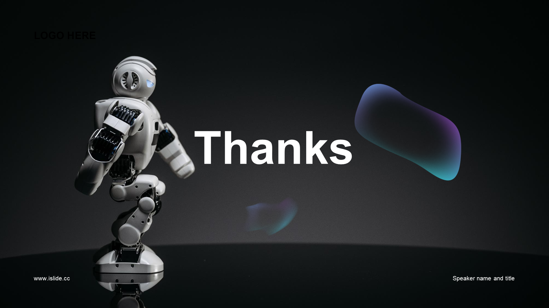 Black AI Technology Artificial Intelligence Industry Research Report PPT Template