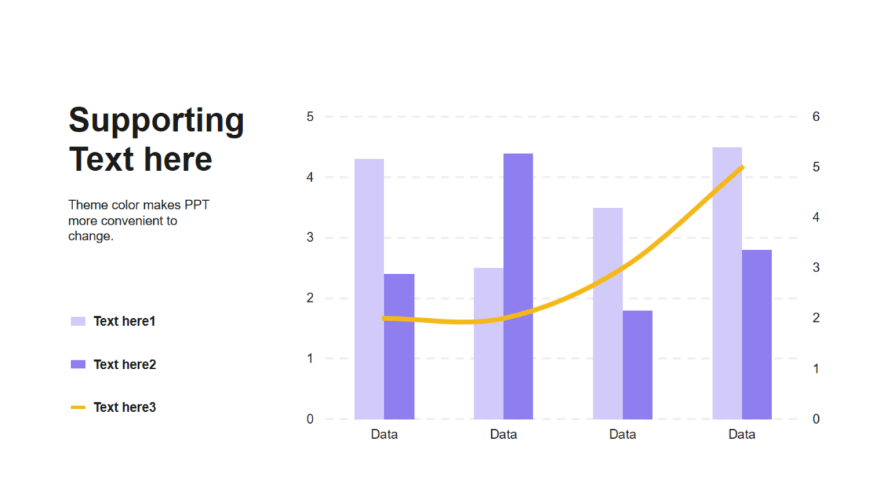 多色扁平PPT组合图