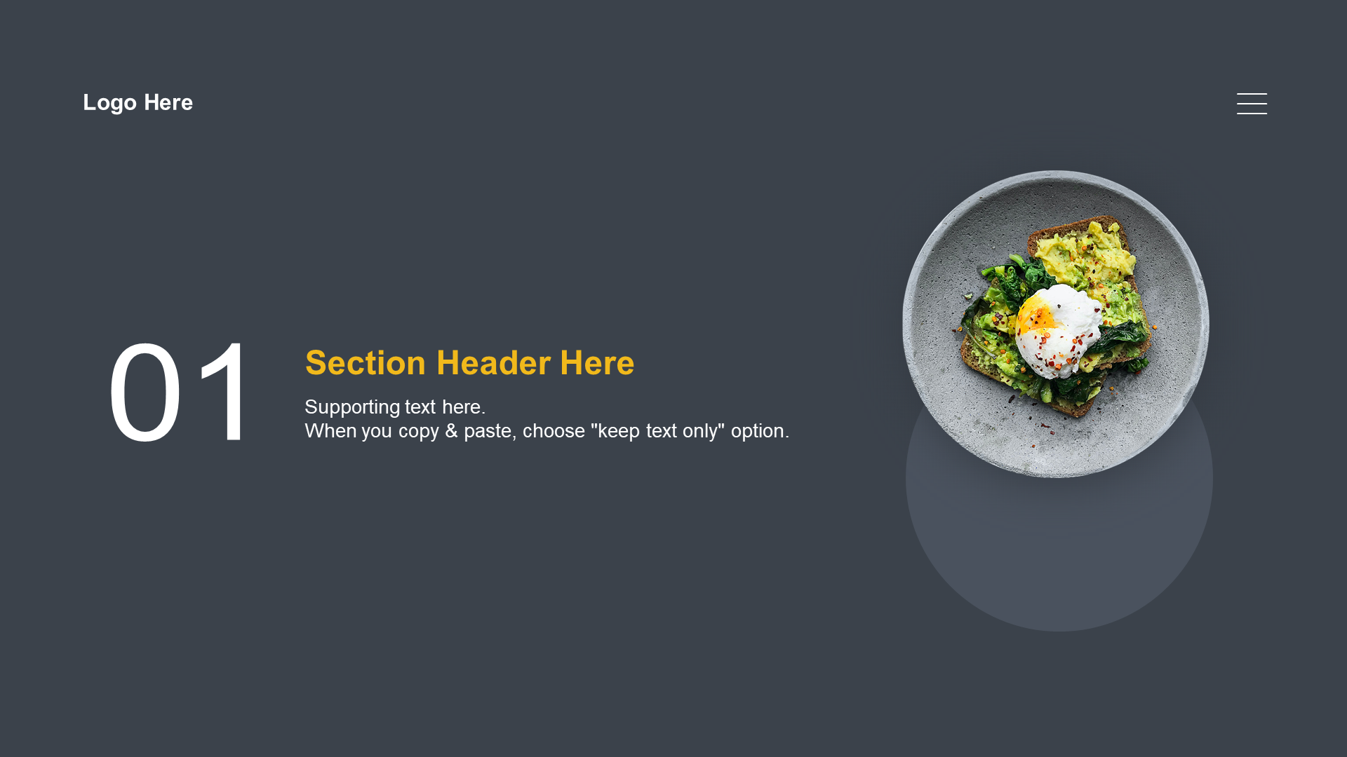 Yellow Business Catering Industry Research Report Market Analysis PPT Template