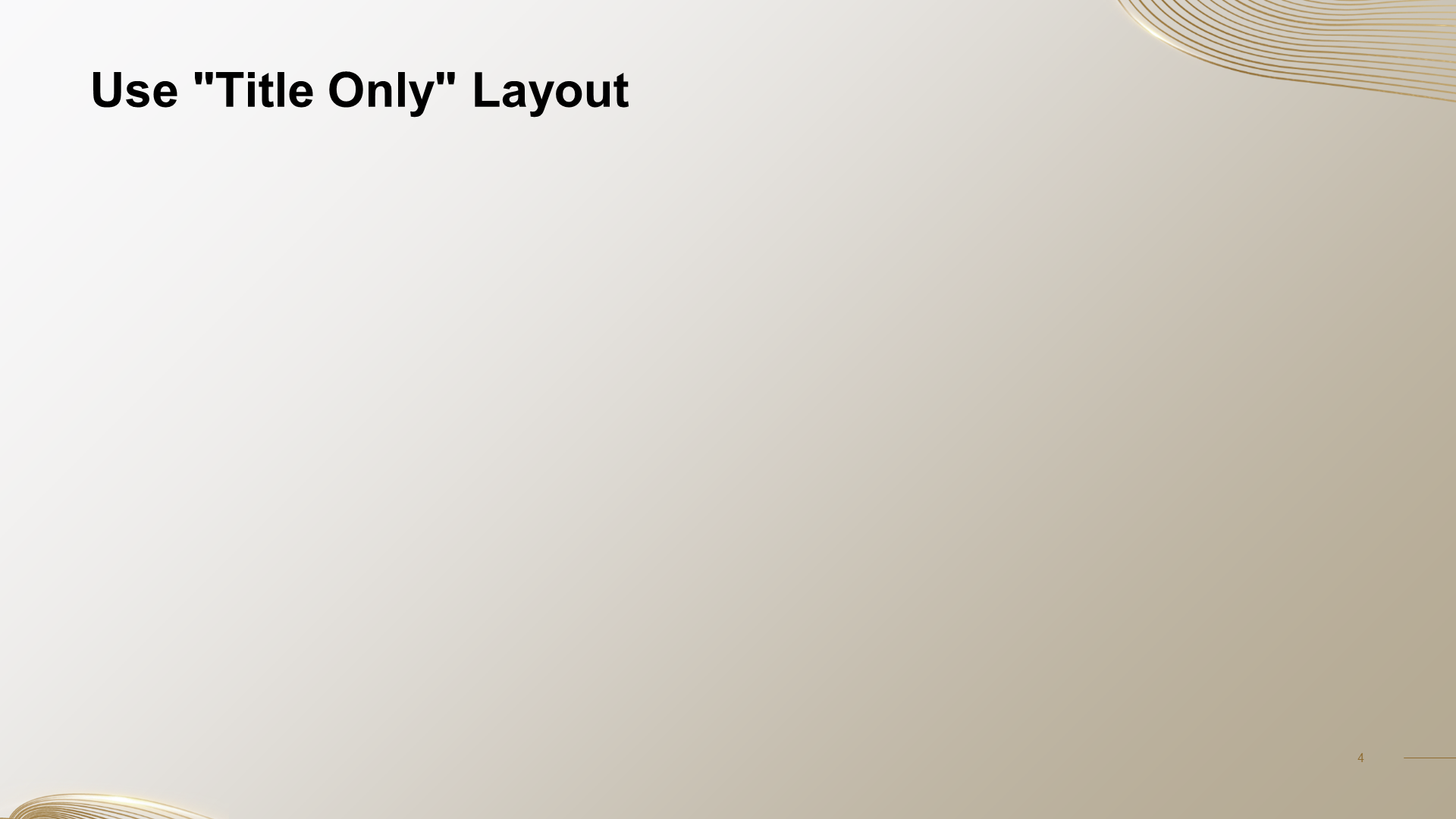 White Gold Simple Line General Monthly Work Plan Report PPT Topic