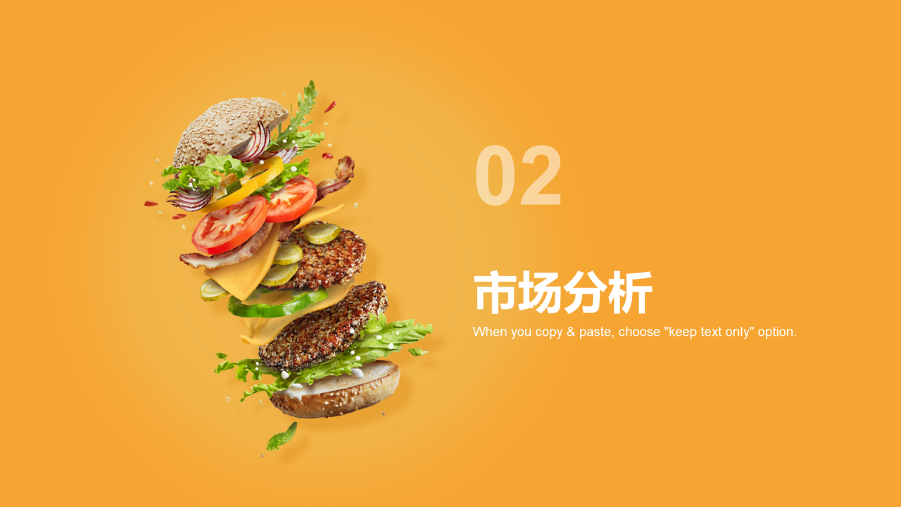 黄色简约快销餐饮研究报告PPT稿件