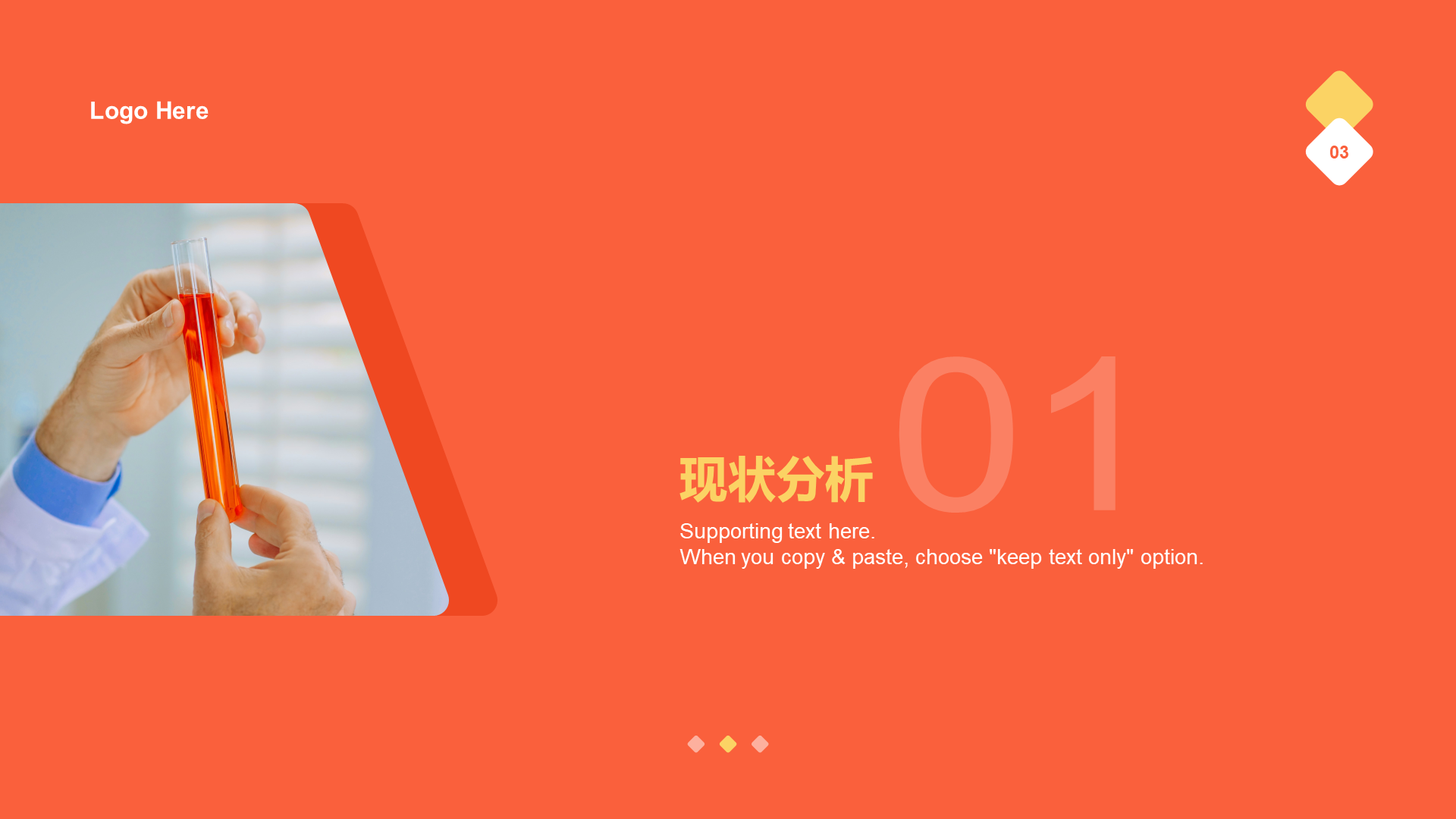 Orange Business Medicine Biology Industry Special Research Report PPT Template