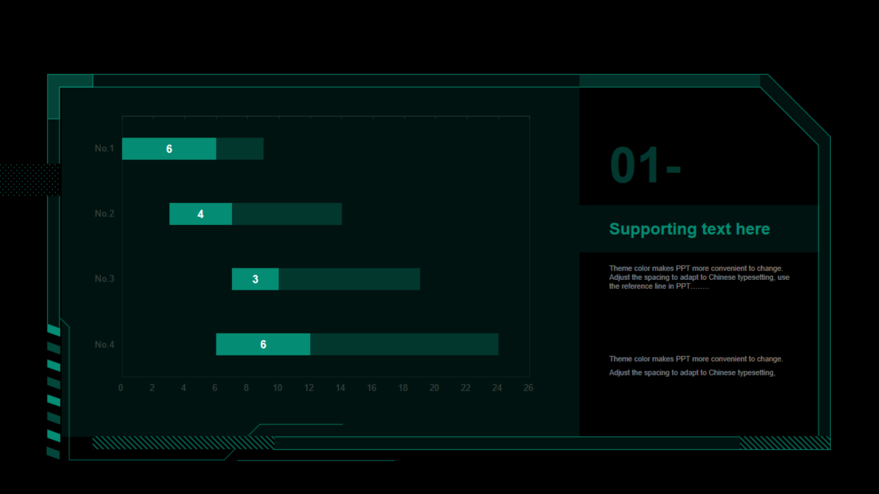 绿色扁平PPT甘特图