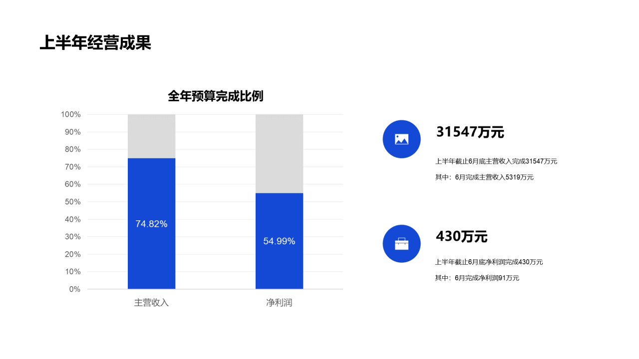 最新财务部半年度工作总结PPT案例