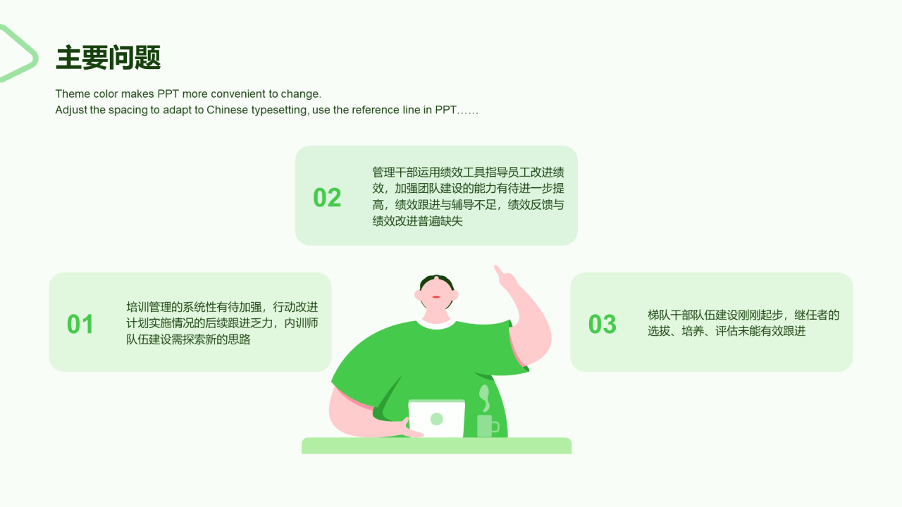 绿色商务人力资源年终工作总结PPT案例