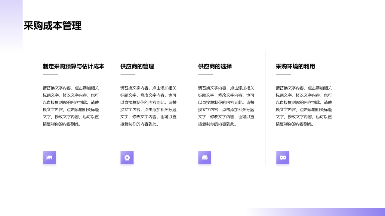 采购部年终工作总结汇报PPT素材下载