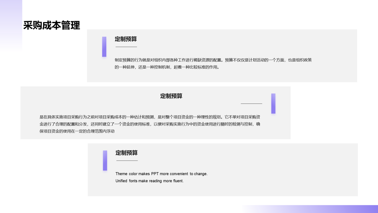 采购部年终工作总结汇报PPT素材下载
