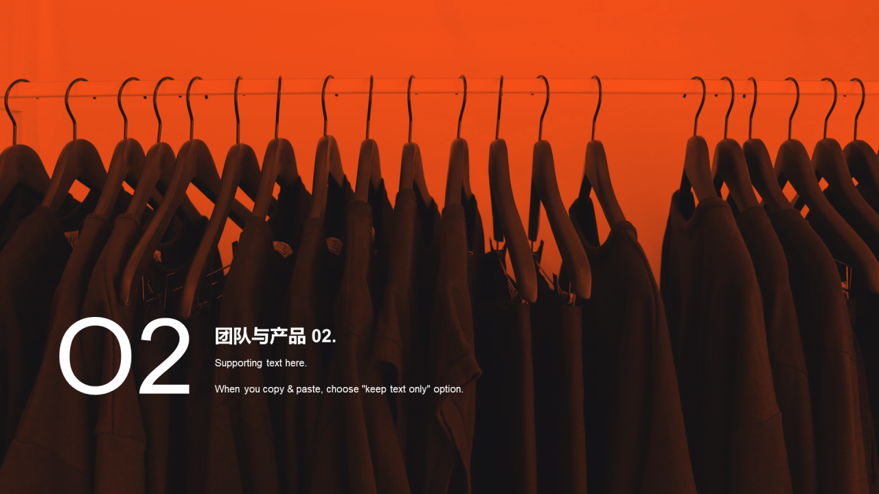 橙色商业服饰品牌上线运营计划PPT案例