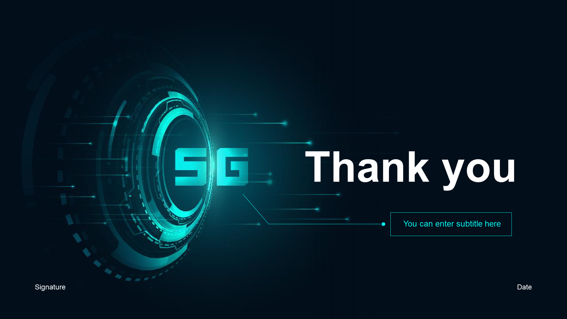 蓝色科技互联网5G商业计划书PPT案例