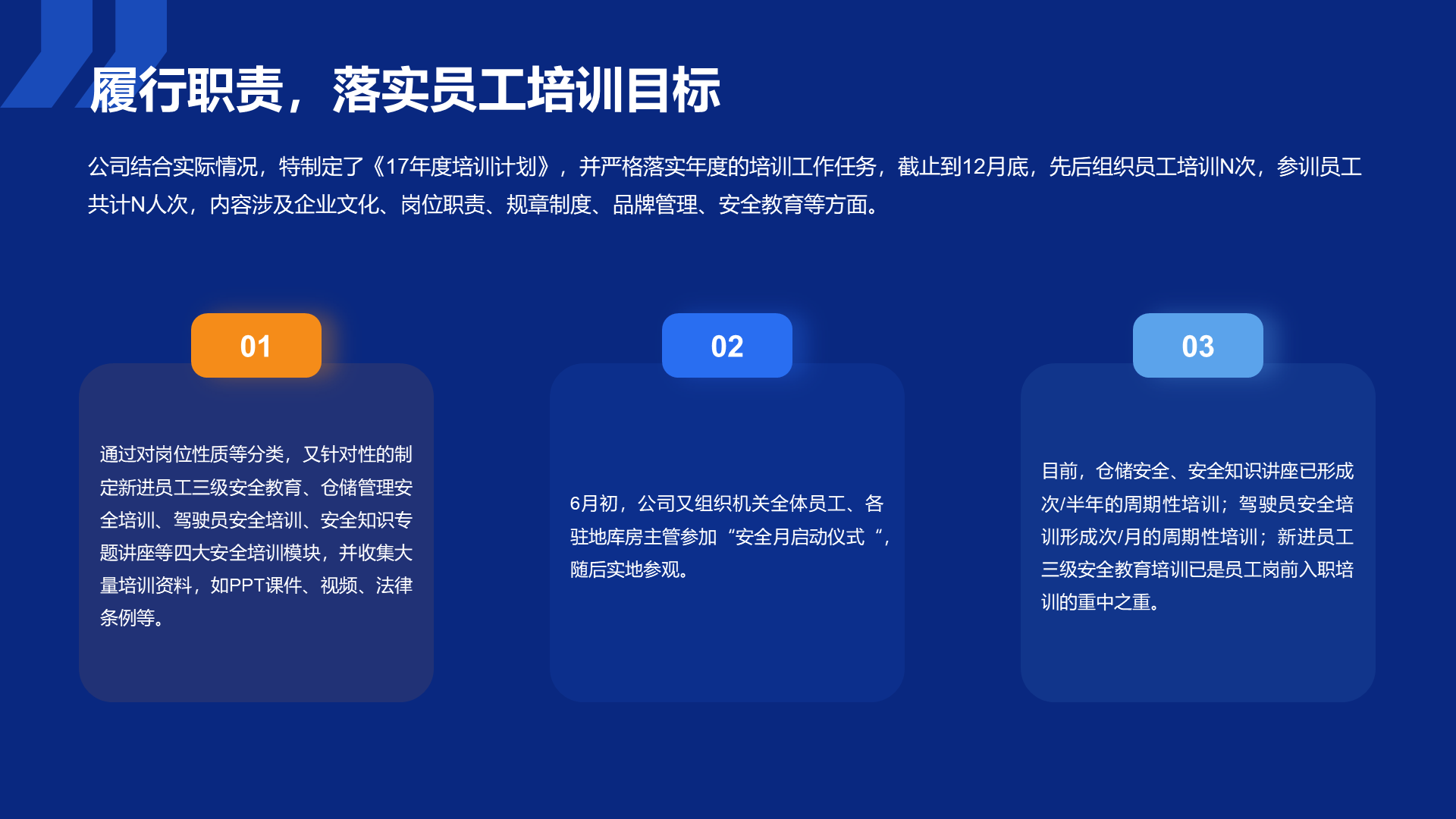 蓝色商务人资行政部年终工作总结汇报PPT下载