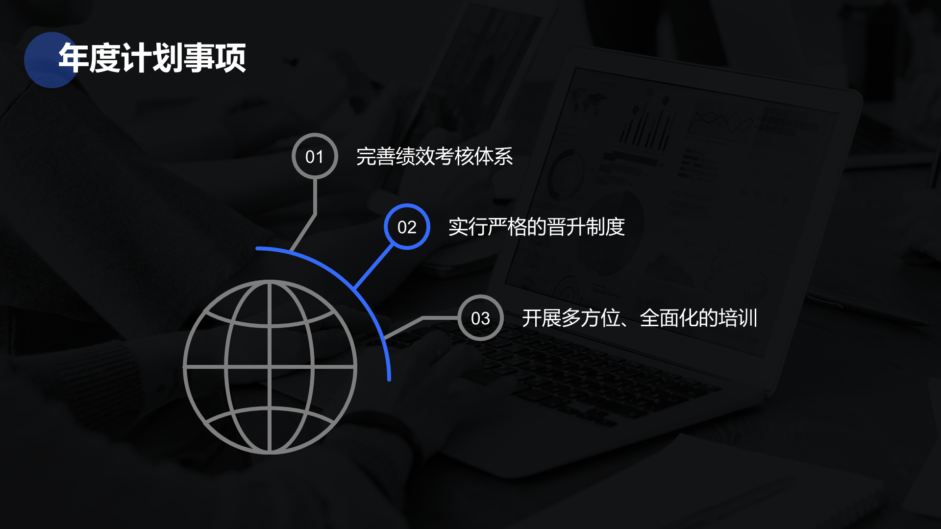 灰色商务人事部年终工作总结汇报PPT模板