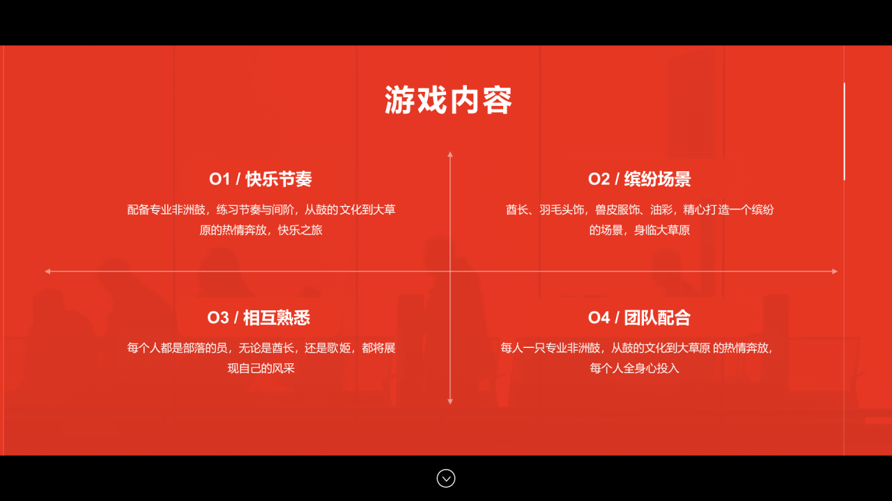 橙色商务团建活动项目年终总结PPT案例模板