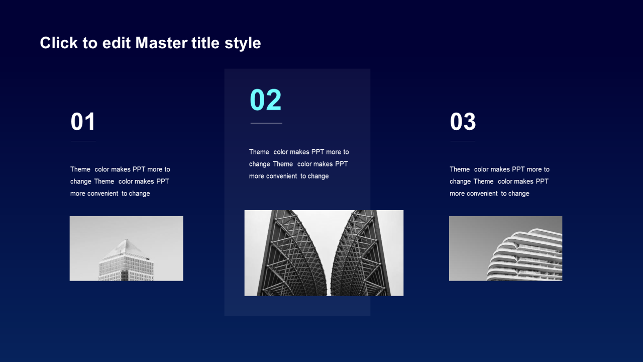 蓝色科技行业年终工作总结PPT模板