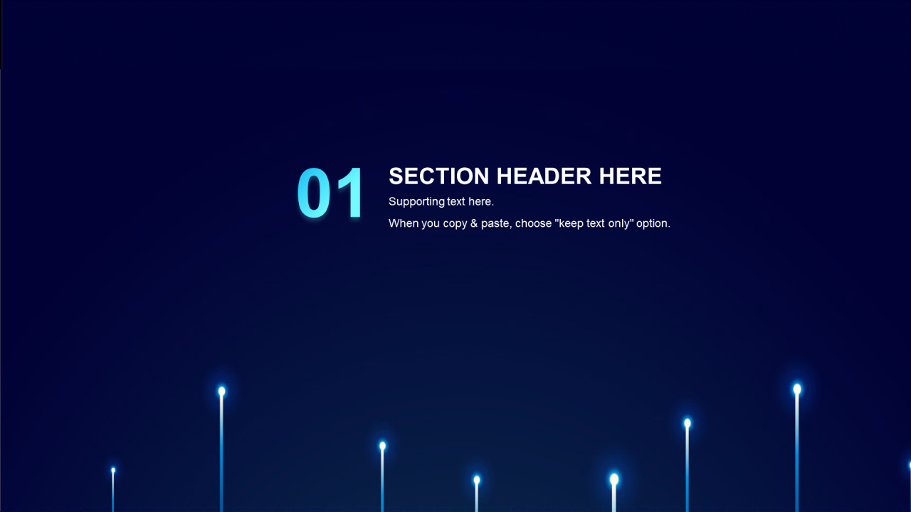 蓝色科技行业年终工作总结PPT模板