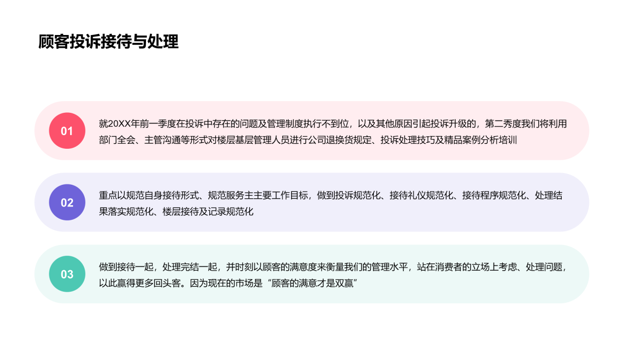 扁平插画客服工作年终总结PPT素材