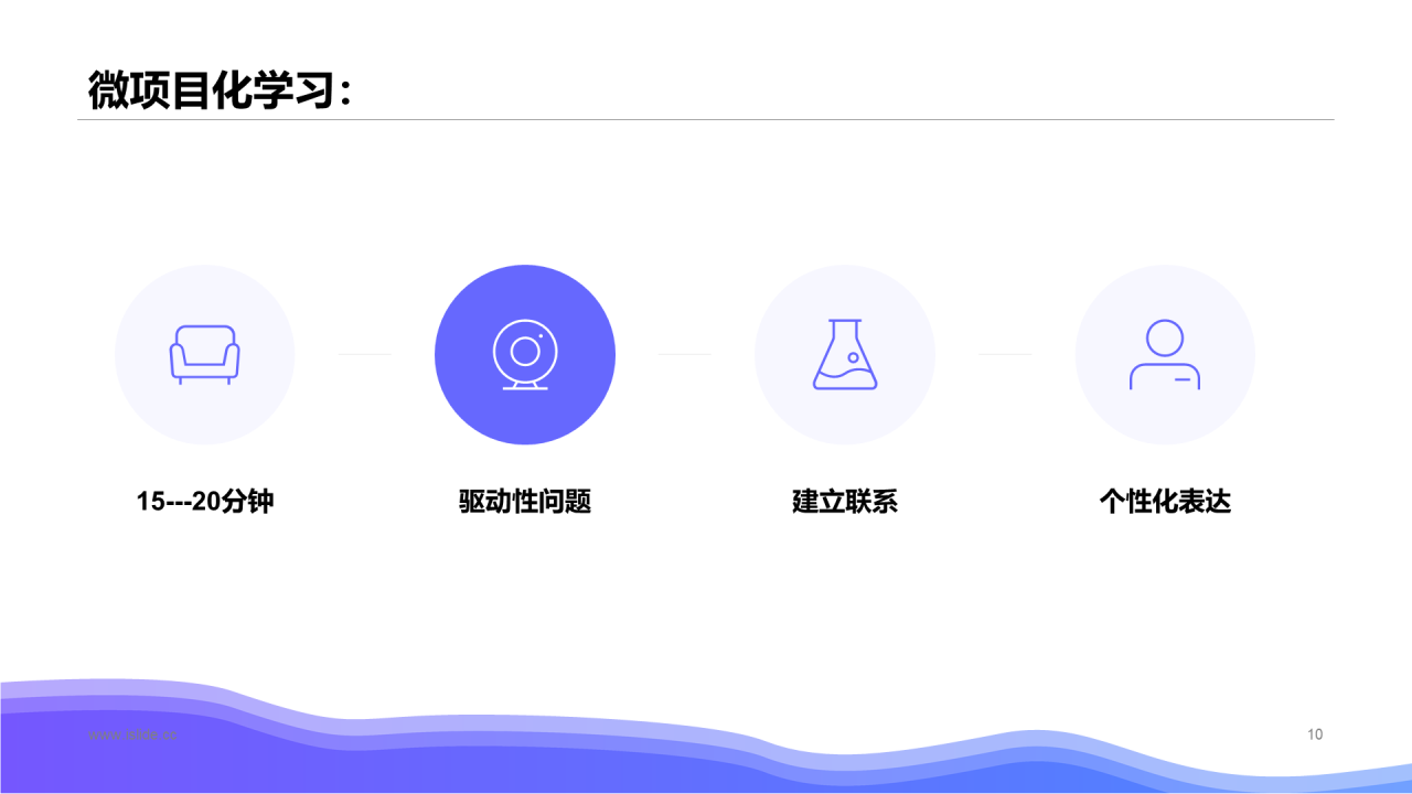 蓝色插画教育培训年终总结PPT模板