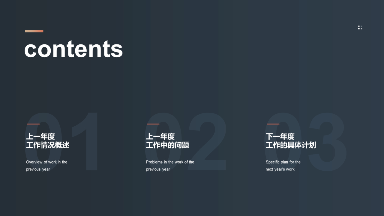 深色简约风物资采购工作进度汇报PPT模板