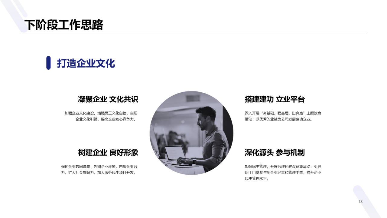 蓝色商务销售部年终总结汇报PPT案例