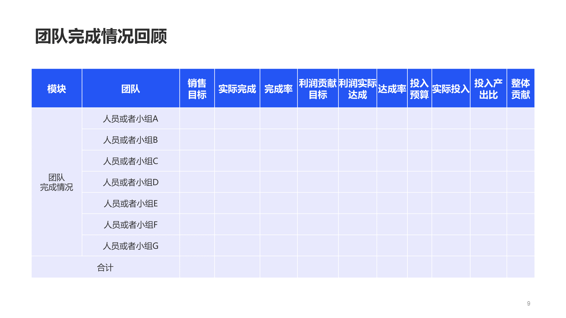 蓝色商务企业服务工作总结PPT案例