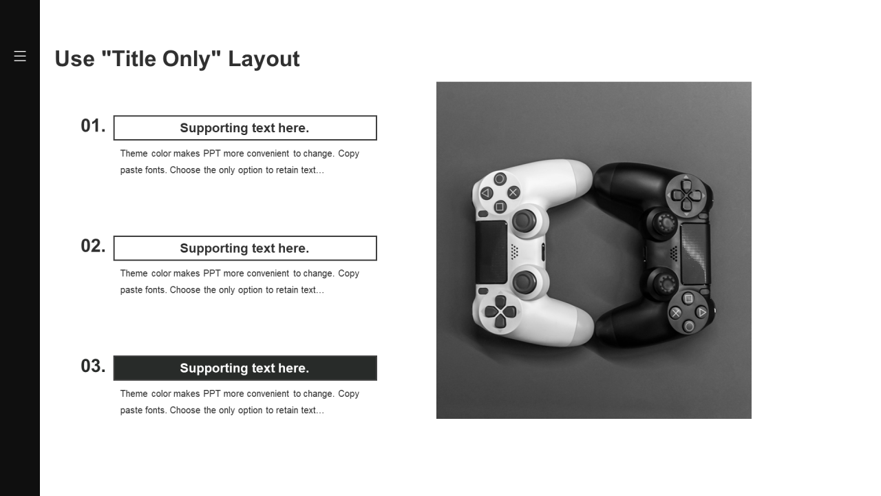 多色商务游戏娱乐研究报告PPT案例